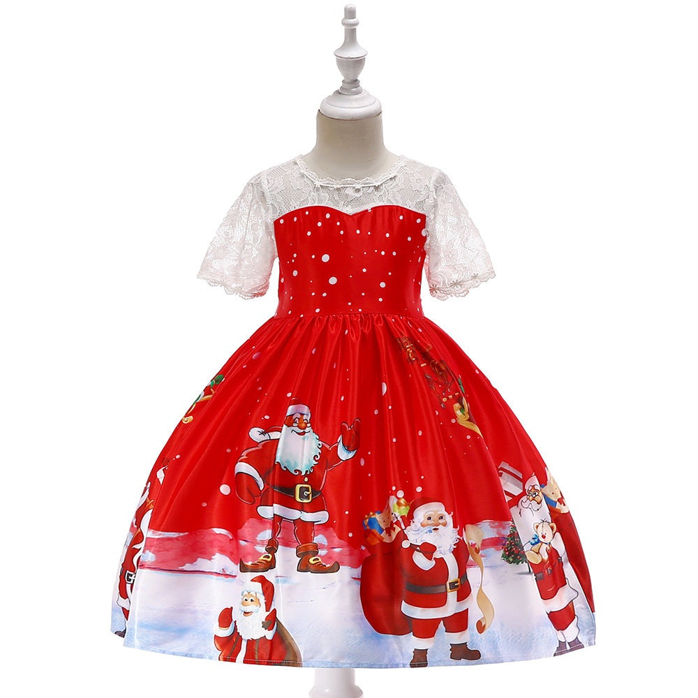 Children's Christmas princess dress