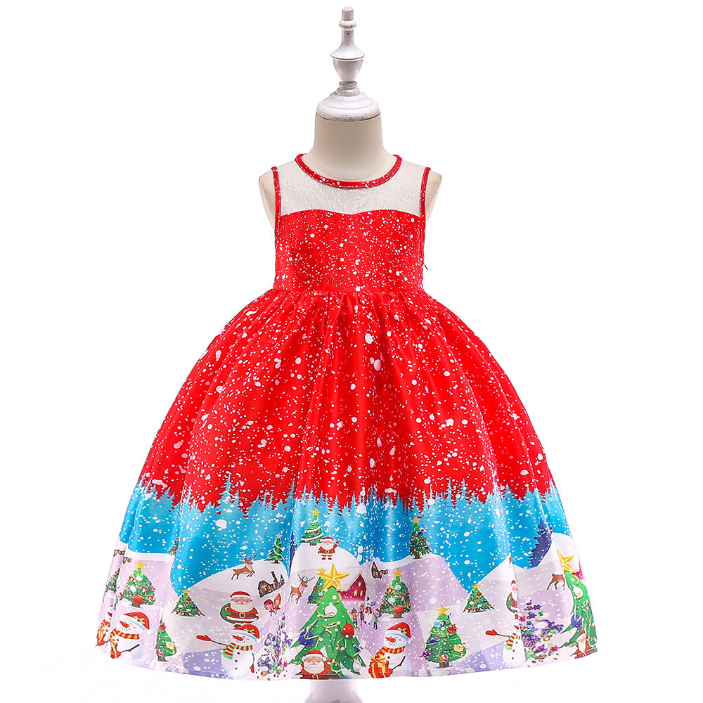 Children's Christmas princess dress