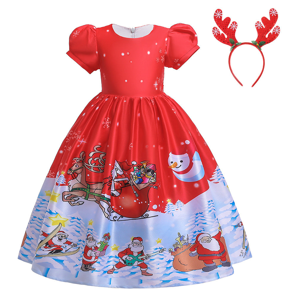 Children's Christmas princess dress