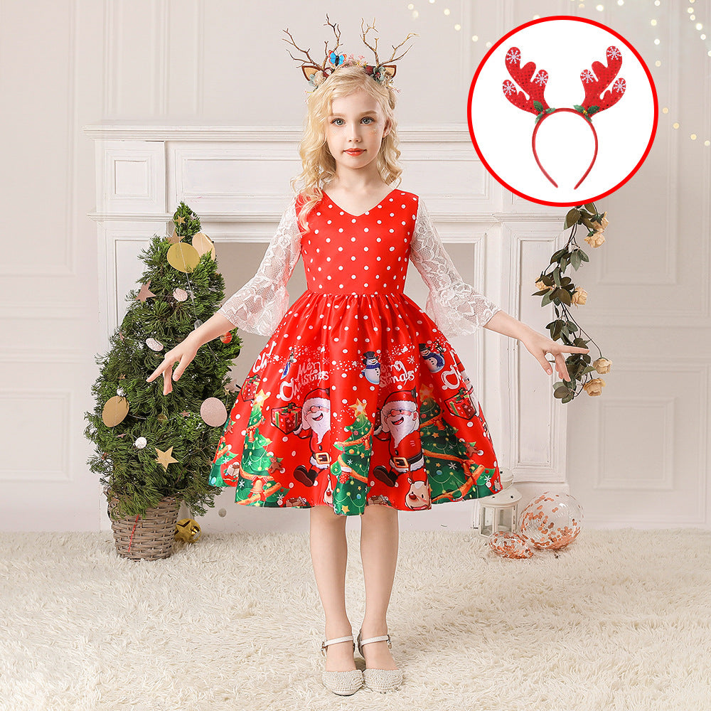 Children's Christmas princess dress