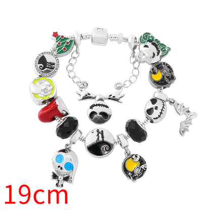 Halloween Combination Bracelet Pumpkin Head Spider Bat Ghost Pendant