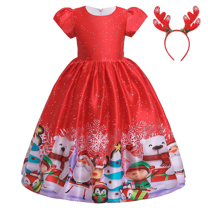 Children's Christmas princess dress