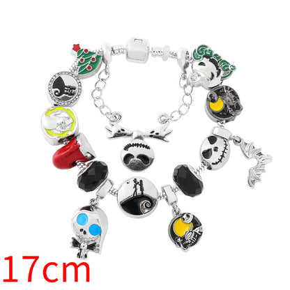 Halloween Combination Bracelet Pumpkin Head Spider Bat Ghost Pendant