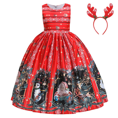 Children's Christmas princess dress