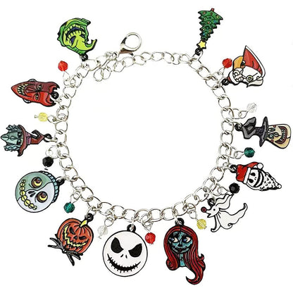 Halloween Combination Bracelet Pumpkin Head Spider Bat Ghost Pendant